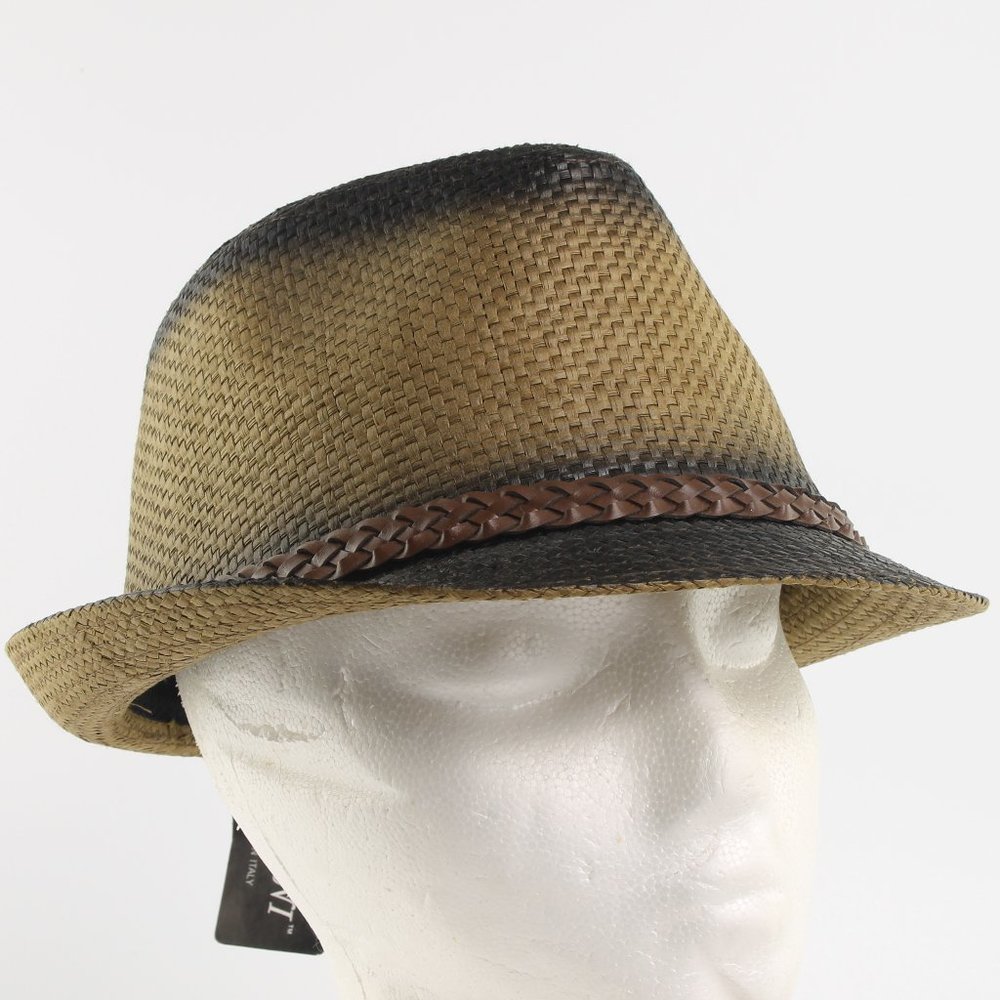 NWT MILANI Fedora Tribi Hat Size S/M Mustard-Tan & Black New with Tags - Picture 3 of 11